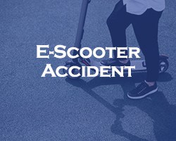 E-Scooter Accident - blue over a person on an e-scooter