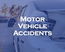 motor vehicle accidents -- blue overlay on a car that was rearended